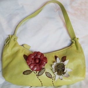 Paolo Masi Italy Celery Leather Shoulder Bag